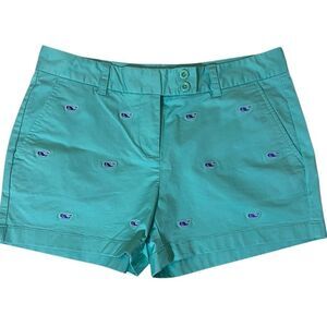 Vineyard Vines Nautical Vibes Whale Embroidered Washed Dayboat Short